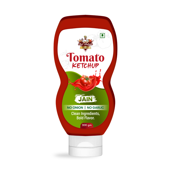Chef Delight Jain Tomato Ketchup (Squeezy)
